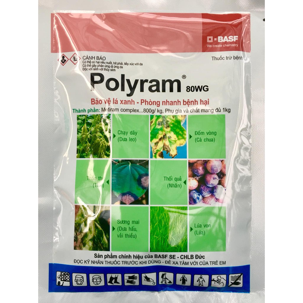 Polyram 80WG - Phòng trừ hữu hiệu cùng lúc nhiều loại nấm bệnh - Metiram complex - BASF SE Đức