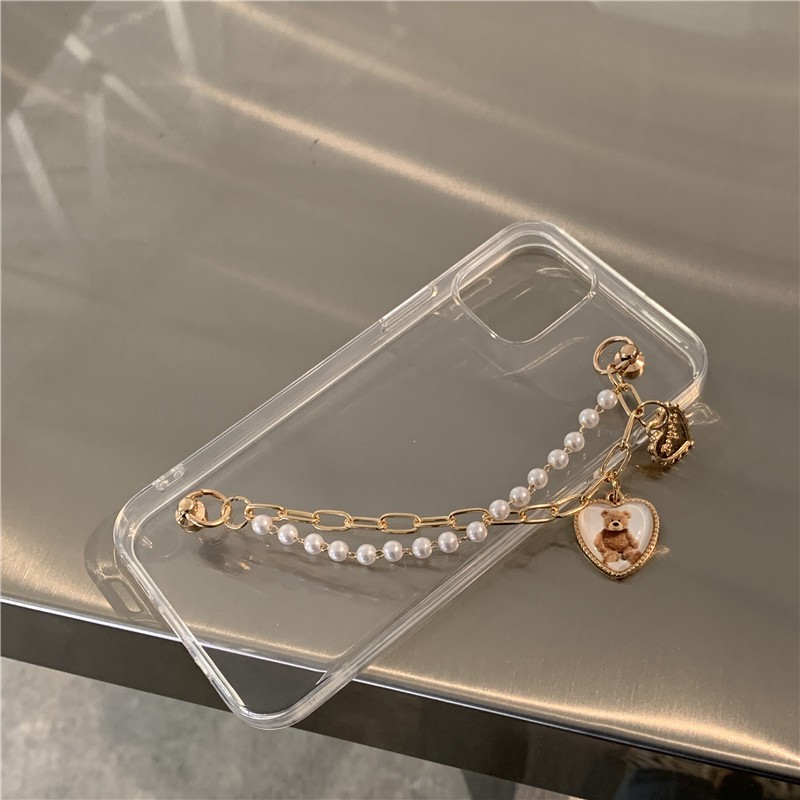 Ốp Điện Thoại Hình Gấu Vàng Kèm Dây Đeo Tay Cho Iphone 12 11 Pro Xs Max Xr 7 8 Plus Se2 | BigBuy360 - bigbuy360.vn