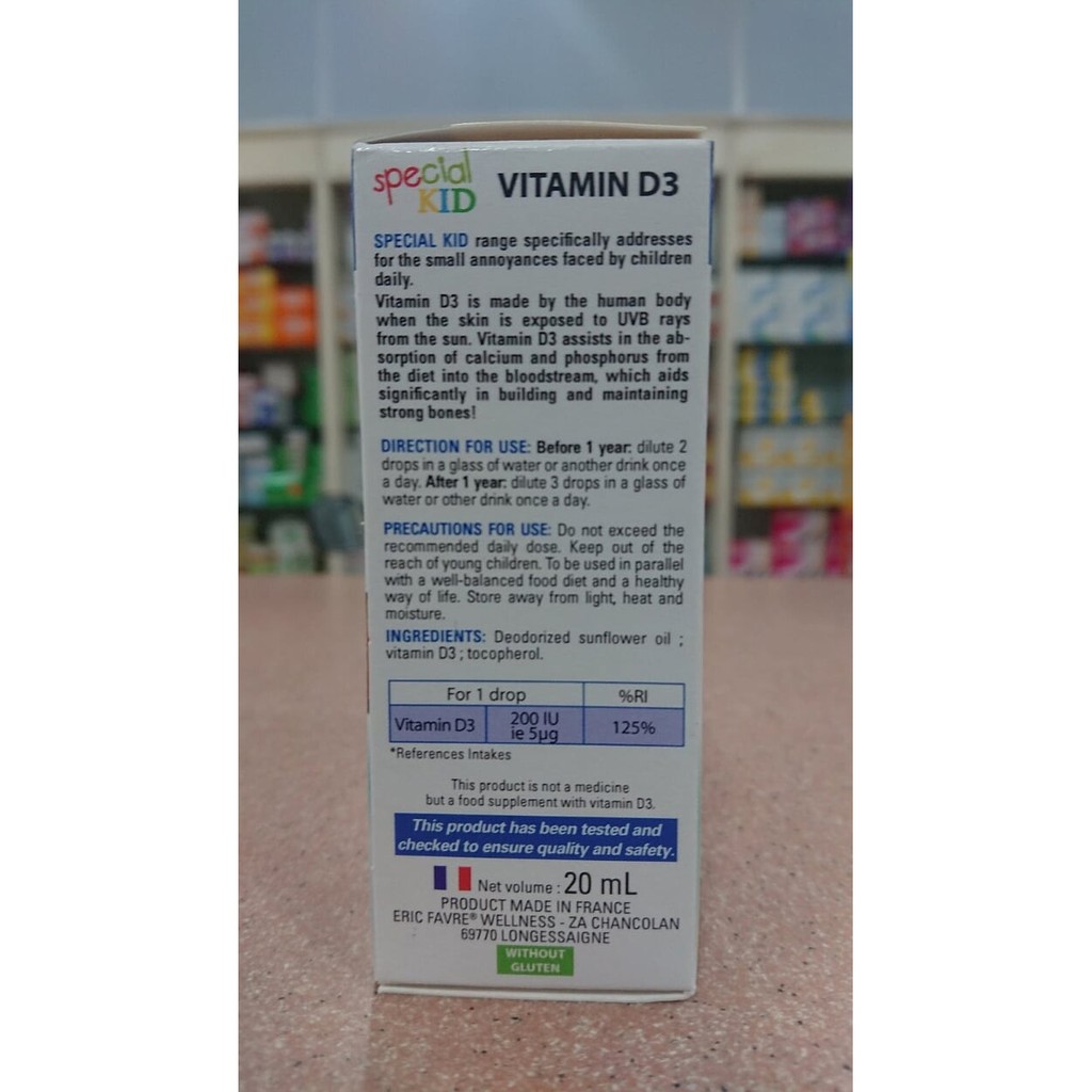 Thực phẩm bảo vệ sức khỏe SPECIAL KID VITAMINE D3 (Bổ sung Vitamin D3)