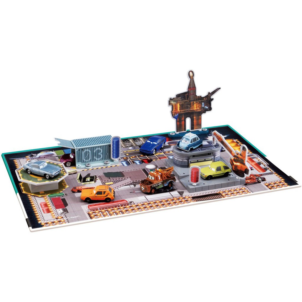 Mô hình Tomica Disney Cars McQueen Playmap Spy Base (Box)