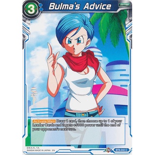 Thẻ bài Dragonball - bản tiếng Anh - Bulma's Advice / BT8-042'