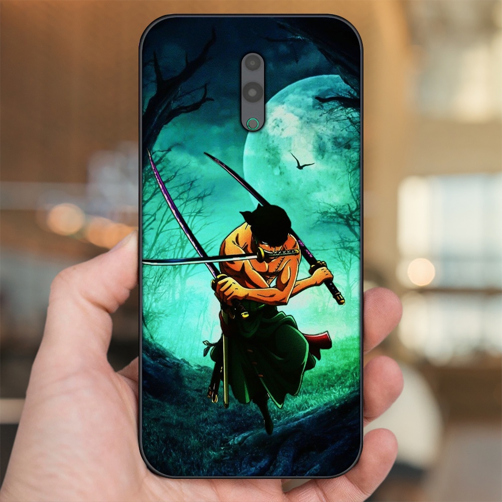 Ốp lưng Oppo Reno viền đen in hình Zoro One Piece