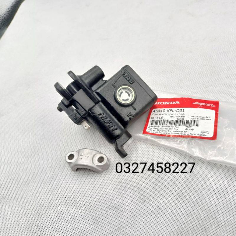 Cùm bình dầu thắng, phanh đĩa trước xe WAVE Thái, ZX, S100...  zin Honda