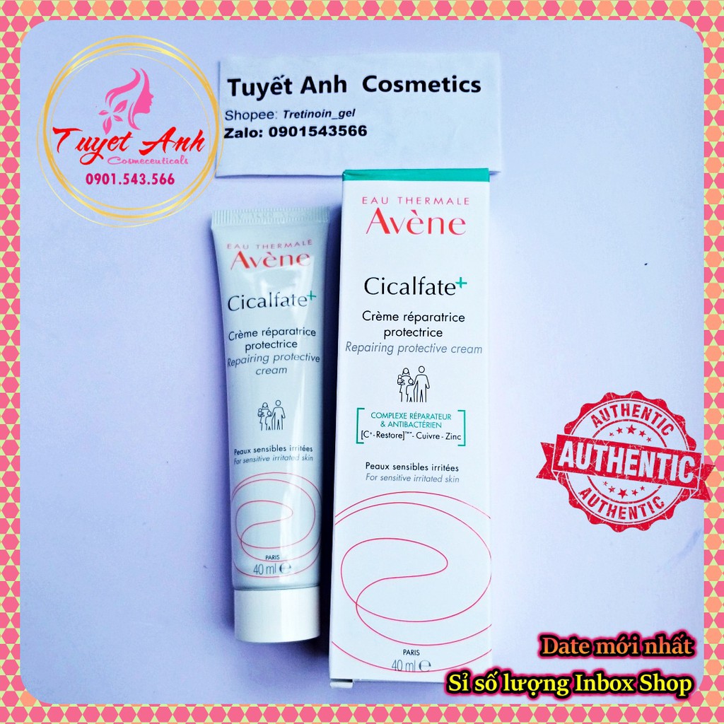 [Auth-Sẵn] Avene Cicalfate Restorative Skin Cream 40ml, Kem dưỡng phục hồi, cấp ẩm cho da