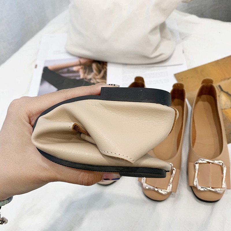 Giày Búp Bê Nữ Gót Vuông Thời Trang Hàn Quốc 2021 | BigBuy360 - bigbuy360.vn