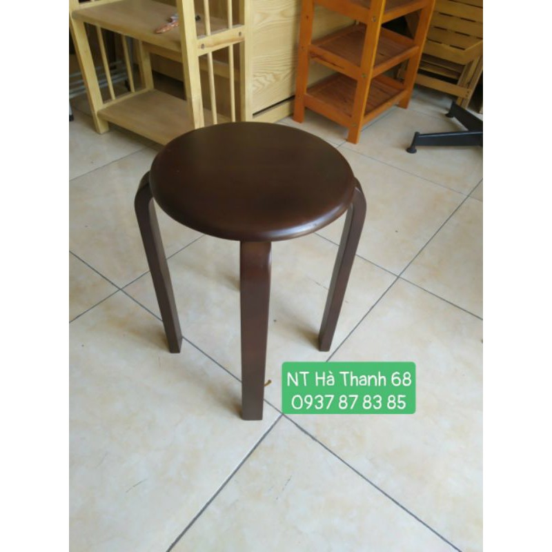 (SALE) Combo 4 ghế đôn chân cong màu walnut. | BigBuy360 - bigbuy360.vn