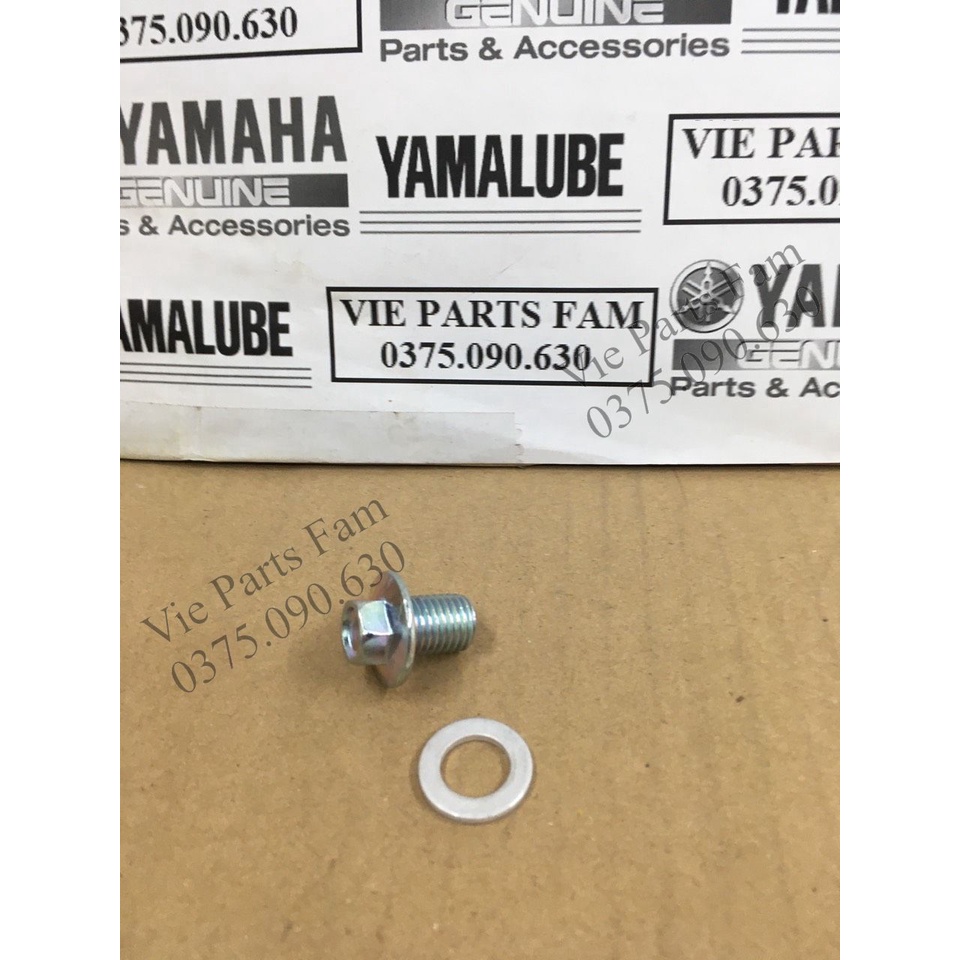 Ốc xả nhớt + long đền xe ga, xe số Yamaha Sirius, Jupiter, Nouvo, Mio , Janus