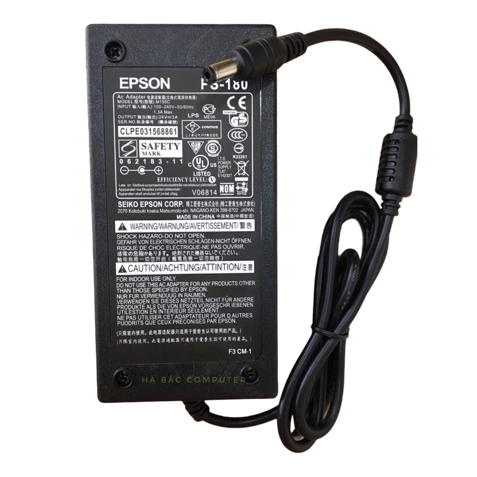 Nguồn Máy In Epson 24V 3A - Adapter Màn Hình, Camera Máy In, Máy Scan...Zin