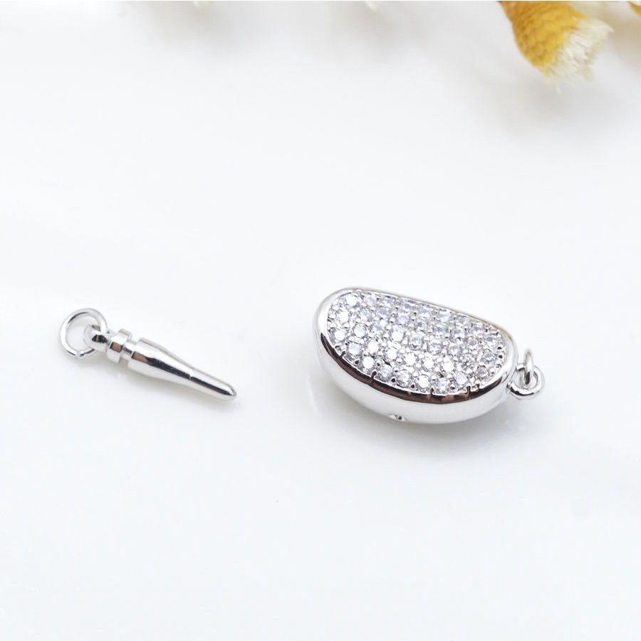 [K30B] Phụ kiện trang sức (DIY) - Khóa Yên ngựa nạm đá  zircon cho vòng cổ vòng tay kiểu chuỗi