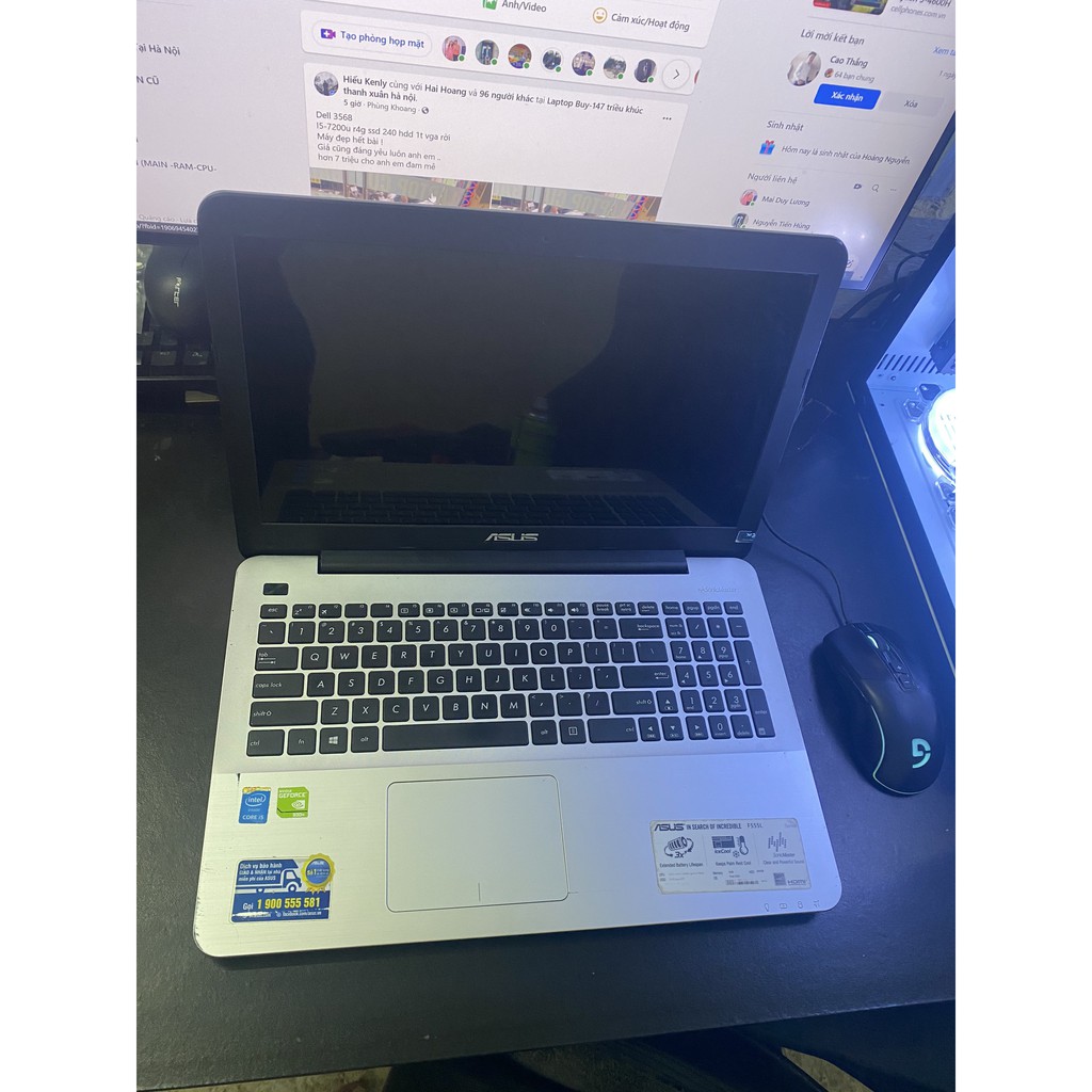 Siêu Phẩm Laptop Asus F555L, i5 5200u , 8G, SSD 120G, GT930M, 15,6in, giá rẻ,Chiến Mọi Game | BigBuy360 - bigbuy360.vn