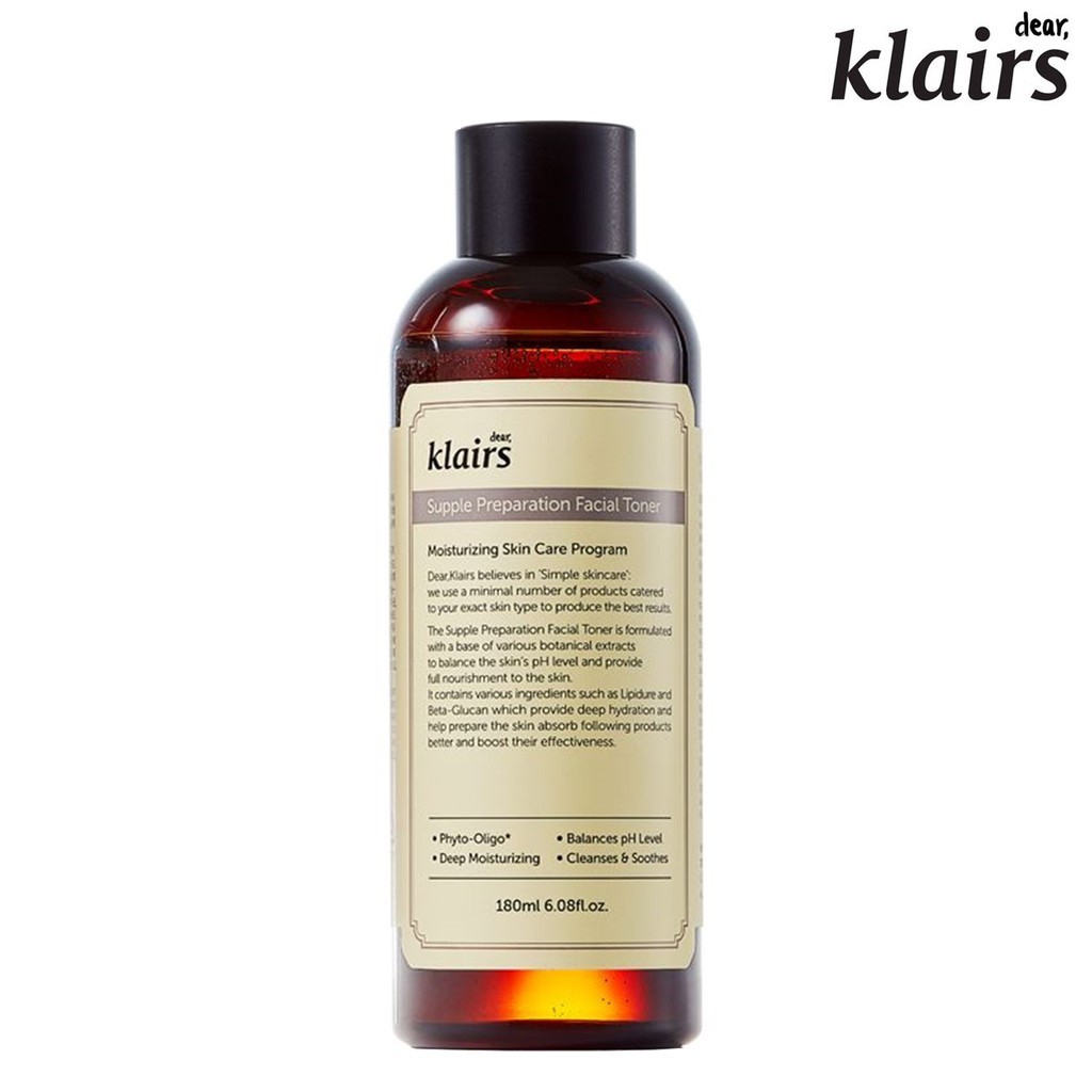 [Đại Lý Chính Thức] Nước Hoa Hồng Klairs Dưỡng Ẩm Cho Da Nhạy Cảm - Dear Klairs Supple Preparation Toner