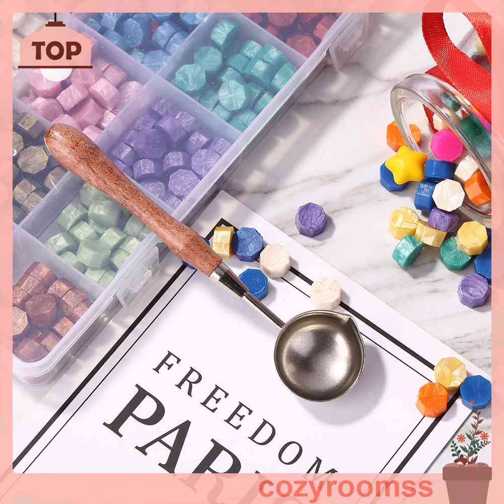 Muỗng Nấu Chảy Sáp Bằng Gỗ Phong Cách Retro Cho Sổ Tay