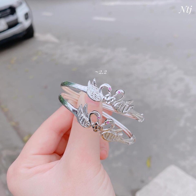 VÒNG TAY THIÊN NGA BẠC TA HÀNG DÀY DẶN CHO NỮ