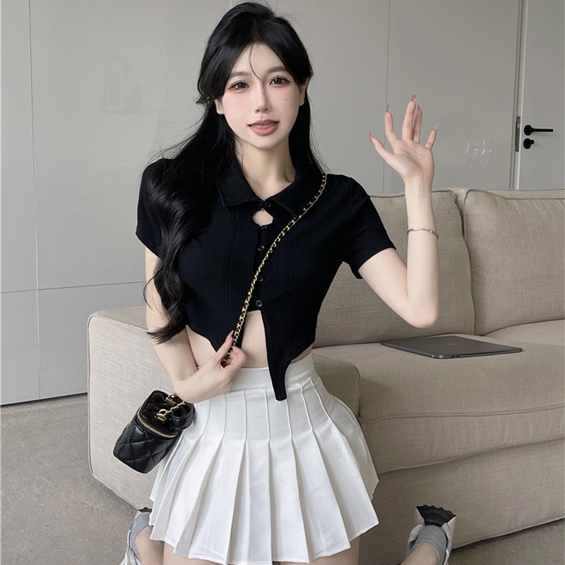 Áo Thun polo Tay Ngắn Thiết Kế Độc Đáo Thời Trang Quyến Rũ