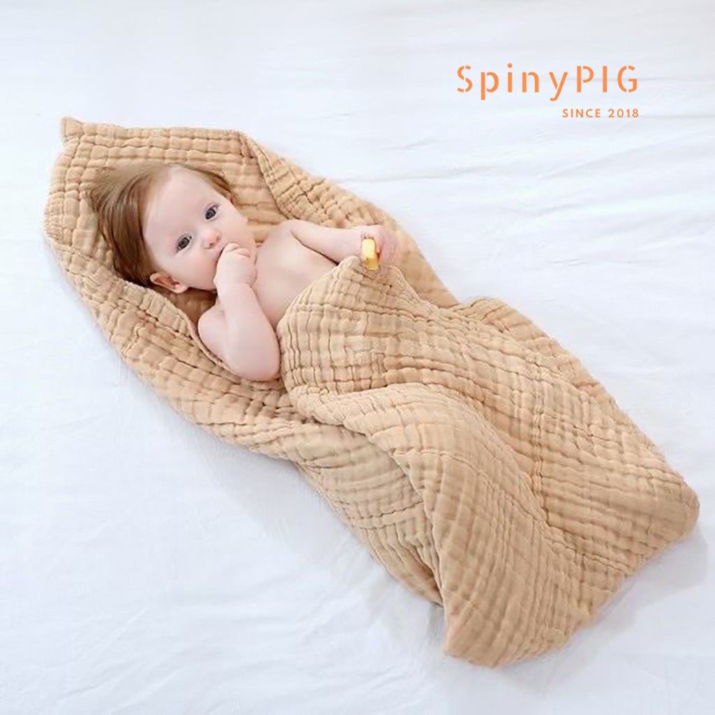 Khăn xô tắm cho bé 6 lớp 100% Cotton hữu cơ tự nhiên không chất tẩy nhuộm đa năng siêu mềm và siêu thấm