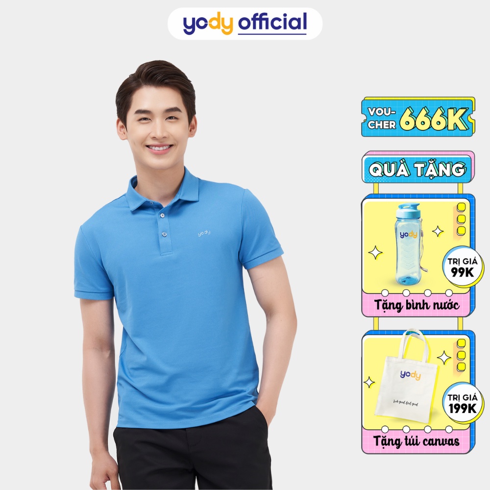 Áo polo Nam YODY Cotton siêu nhẹ, co giãn APM5363