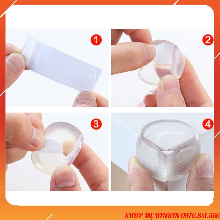 Miếng bọc góc bàn cạnh bàn bằng silicon mềm dẻo an toàn cho bé