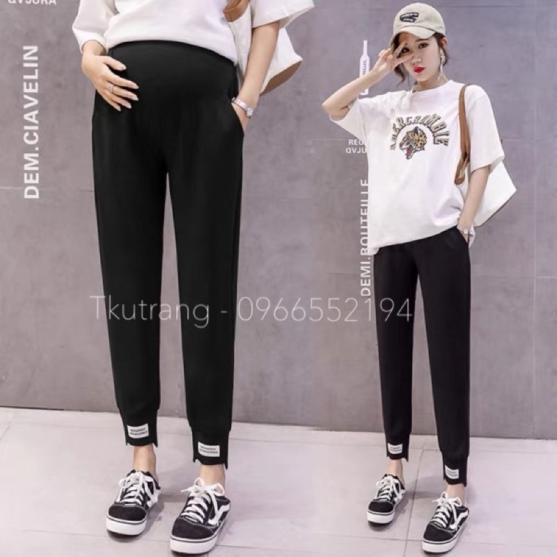 Quần bầu bomer nỉ da cá ấm áp dày dặn có bo chun dưới gấu