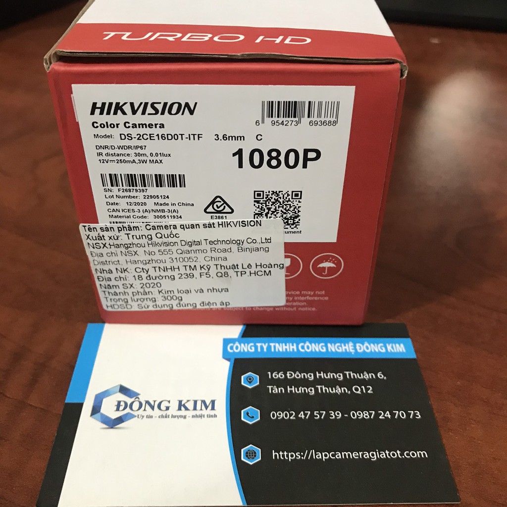 Camera HIKVISION DS-2CE16D0T-ITF giá tốt chính hãng