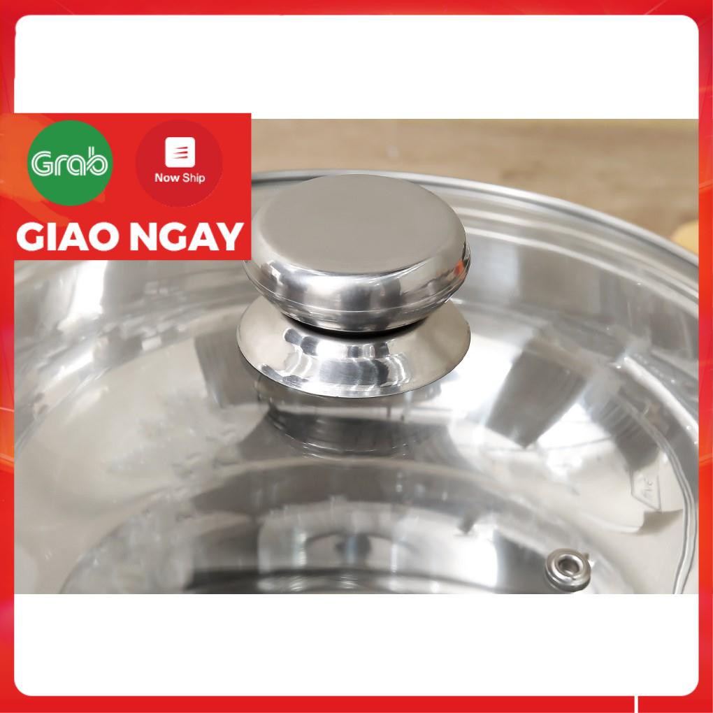 Nồi lẩu um xào 3 đáy inox 430 Fivestar bếp từ nắp kính ( 24 cm / 26 cm / 28 cm )