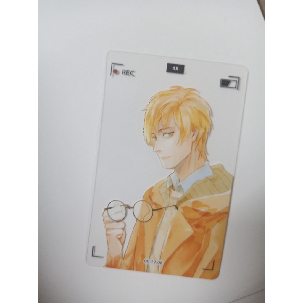 Thẻ PVC card camera trong suốt Ash Lynx truyện tranh Banana Fish