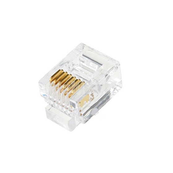 Đầu bấm cáp điện thoại  RJ12 6Pin Connector 6P6C