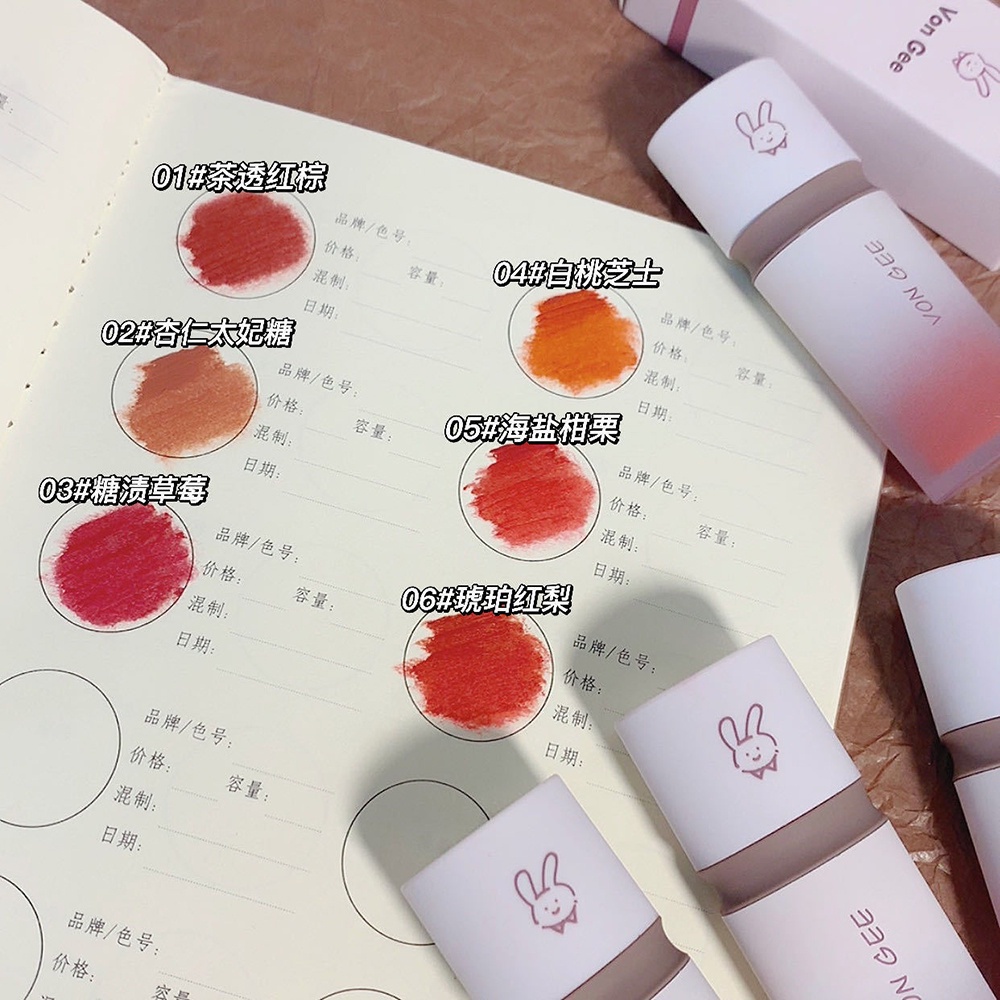 Son Môi Nhung Lì Qibest Lâu Trôi Chống Thấm Nước Với 6 Màu Lựa Chọn Cho Nữ