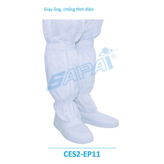 Sapai Giày ống boots có lưới da trắng, ống màu trắng ESD chống tĩnh điện CES2-EP11