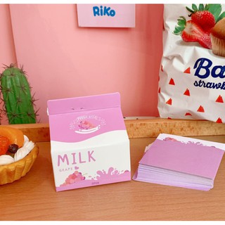 Hộp giấy note bình sữa cute