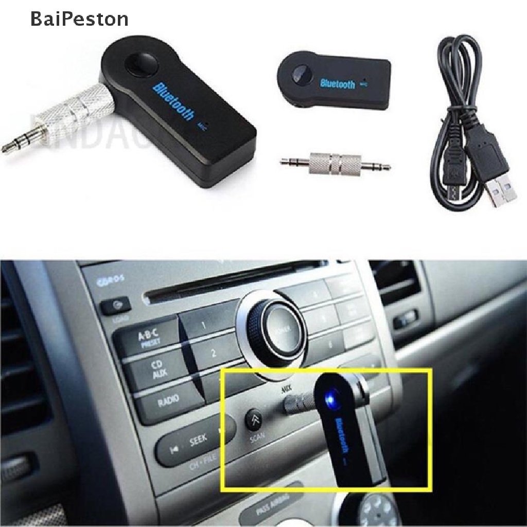 Thiết Bị Nhận Tín Hiệu Âm Thanh Bluetooth Không Dây AUX Giắc Cắm 3.5mm Cho Xe Hơi ♨Nóng Bỏng