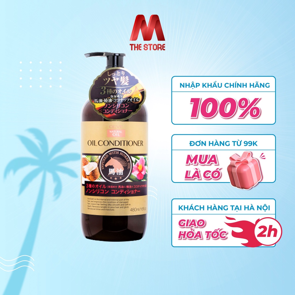 Dầu Xả Chiết Xuất Dầu Ngựa KUMANO Deve Oil Conditioner 480ml