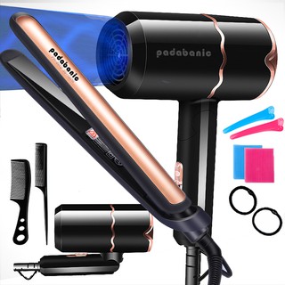 Combo Tiết Kiệm Máy Sấy Tóc Công Suất Lớn 2900W Gấp Gọn Được và Máy Uốn Duỗi Tóc Tạo Kiểu Tóc 2in1 Padabanic