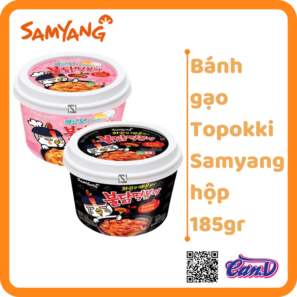 (2 vị) Bánh gạo Topokki Samyang 185gr
