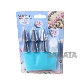 Bộ 6 đui bắt kem NHỎ kèm chốt và túi (Creamcake Tool)