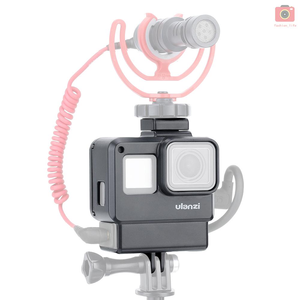 Khung Bảo Vệ Máy Ảnh Ulanzi V2 Vlog Kèm Ngàm Gắn Gắn Mic Và Đầu Nối 3.5mm Cho GoPro Hero 7 6 5