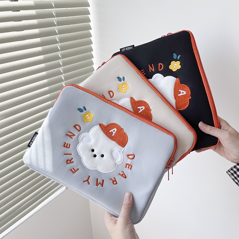 Túi Đựng laptop Thêu Họa Tiết Hoạt Hình Xinh Xắn