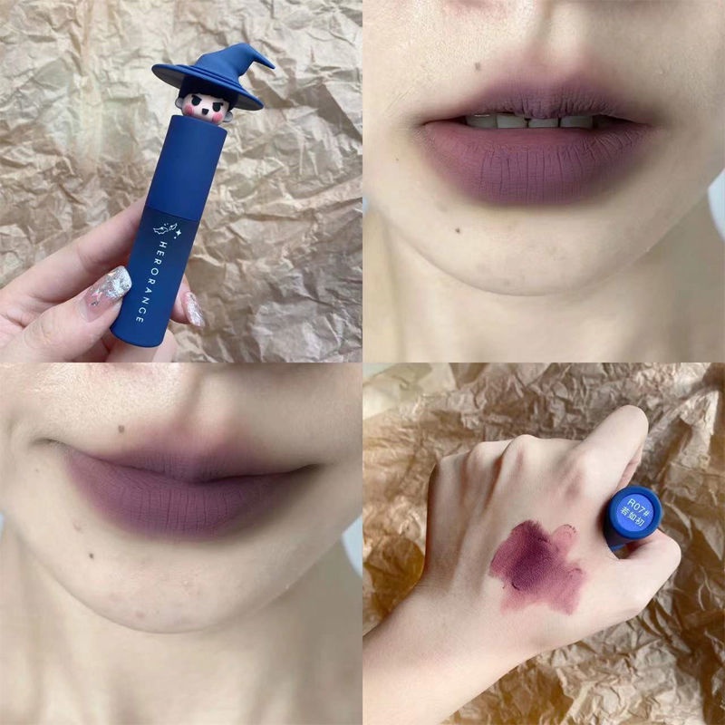 Son Môi Herrange 9 Màu Nhung Lì Thiết Kế Dễ Thương