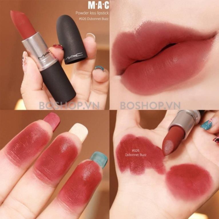 Son Mac Rettro Matte - Matte - Powder Kiss Lipstick, Hàng chính hãng Đủ Bill Bao Check 👄