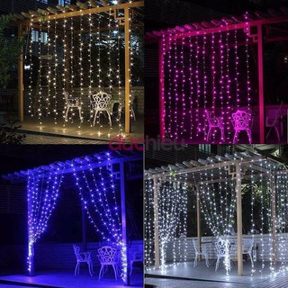 [ Hàng chuẩn ] Dây đèn LED rèm trang trí, đèn màn 10 sợi 2m