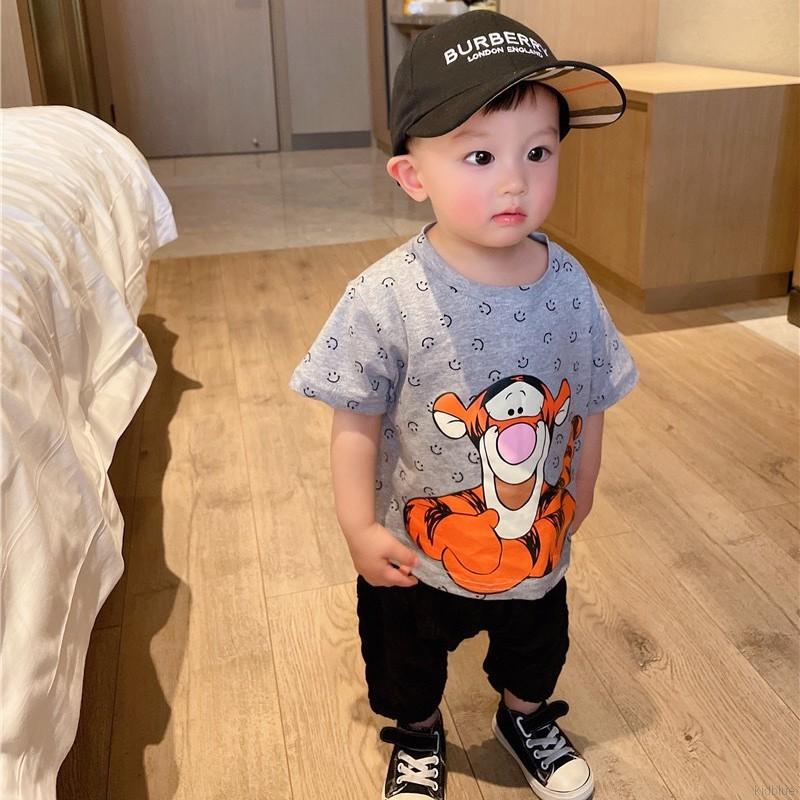 Áo Thun Ngắn Tay In Họa Tiết Hoạt Hình Cho Bé