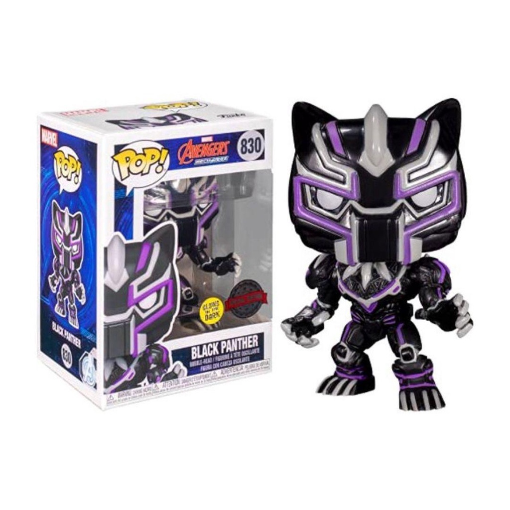 Mô hình Marvel Black Panther 10cm 830 Mech Strike Funko Pop Mô hình tĩnh Nhựa PVC CHÍNH HÃNG MỸ MVFKP10