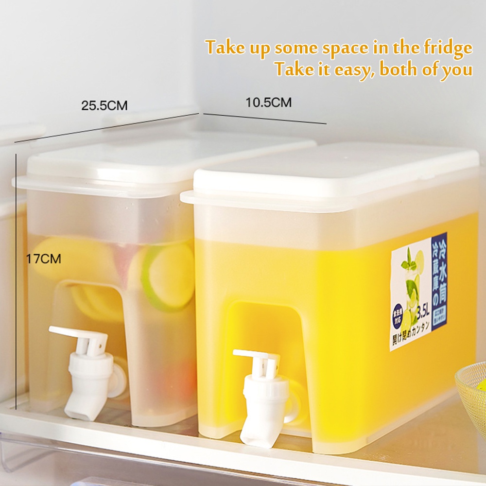 Bình Đựng Nước Có Vòi 3,5L Bình Đựng Nước Trà, Nước Trái Cây Để Trong Tủ Lạnh Tiện Lợi Đa Năng
