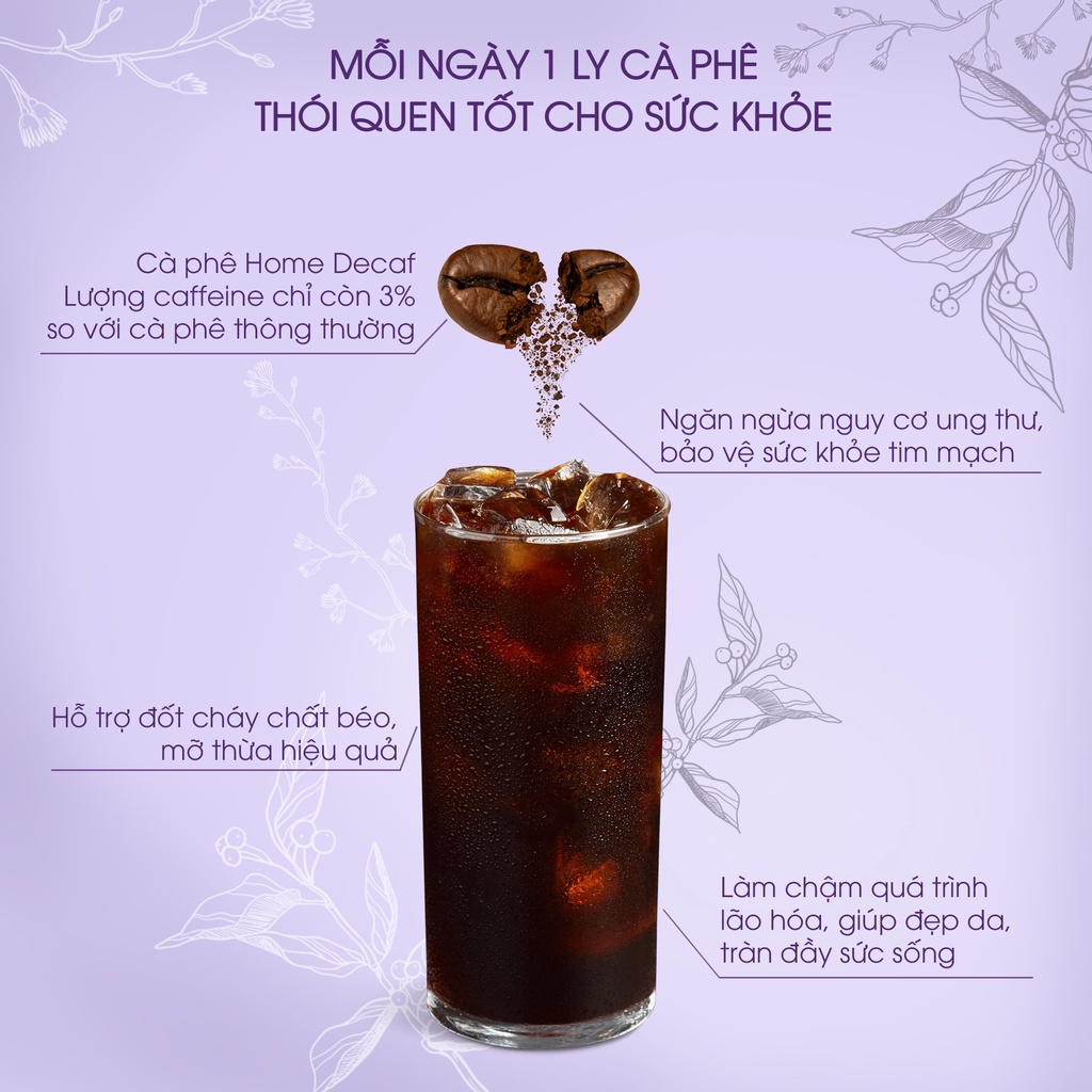 Cà phê Decaf HOME cao cấp tách Caffeine - Laven Coffee Không Gây Say, Khó Chịu, Mất Ngủ | BigBuy360 - bigbuy360.vn
