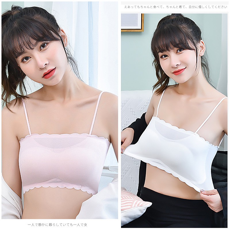 Áo bra 2 dây su gân tăm lượn sóng cực mát