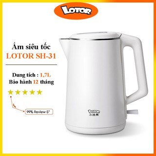 Ấm siêu tốc LOTOR SH-31 dung tích 1,7L cao cấp, ấm đun siêu tốc công suất 1500W đun sôi nước cực nhanh.