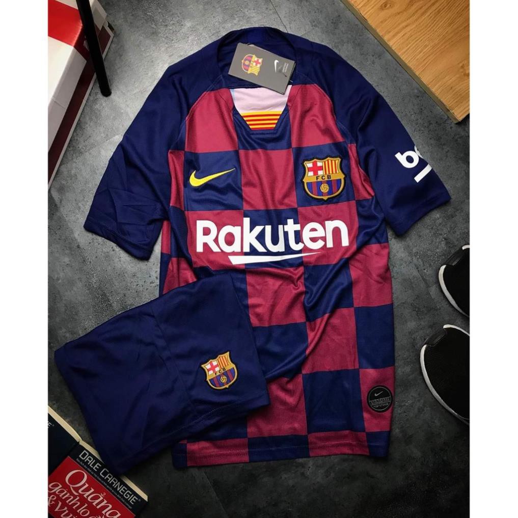 Áo đá banh cao cấp CLB Barca / bộ quần áo bóng đá clb barcelona cao cấp mùa 2019/2020 ་