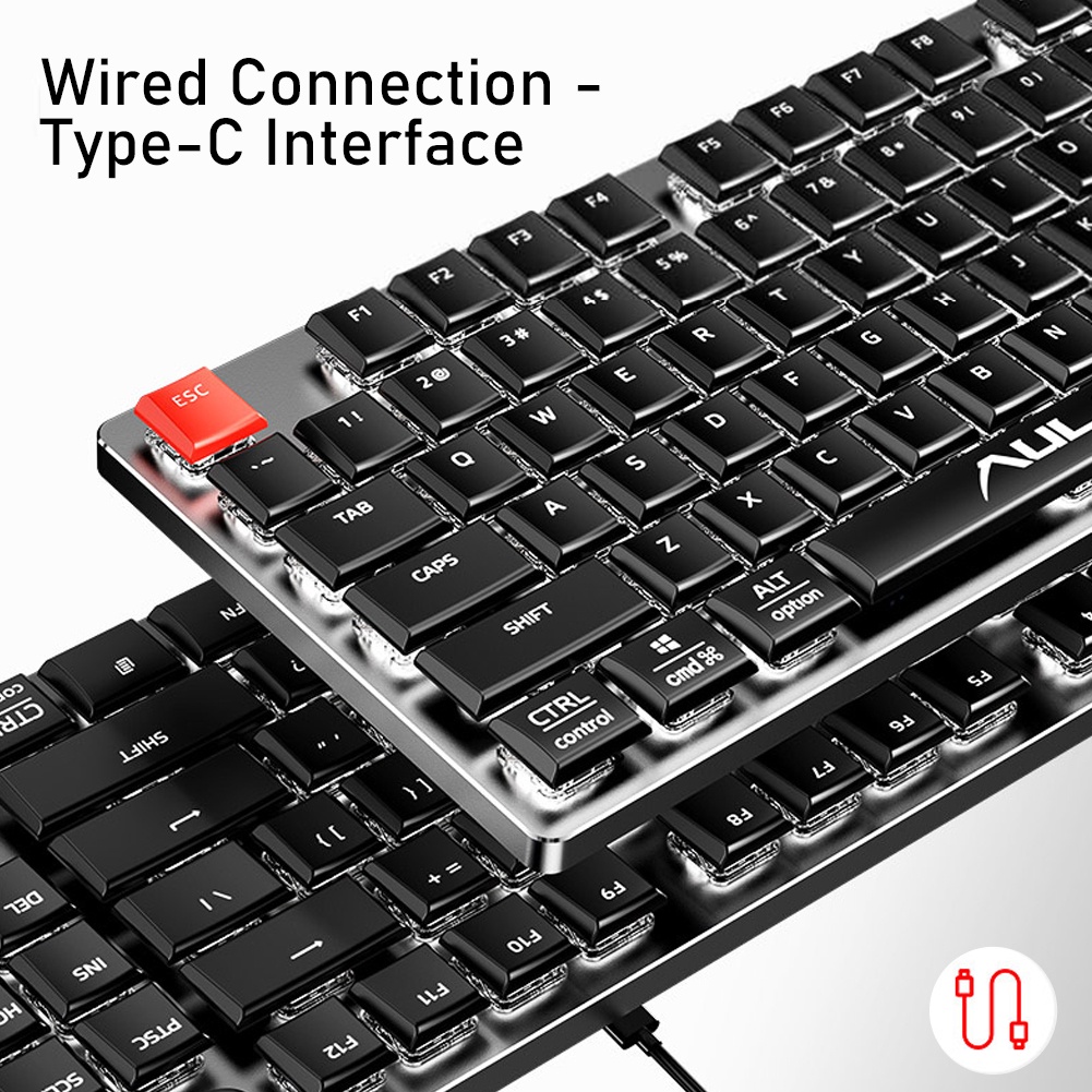 Bàn phím chơi game cơ AULA F2090 bluetooth 2.4G 104 phím mới thích hợp cho máy tính Mac Android Windows