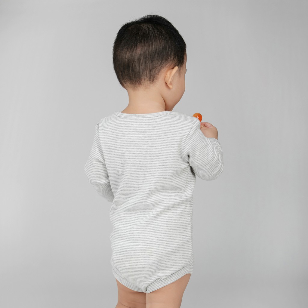 Bộ Bodysuit sơ sinh BAA BABY dài tay in họa tiết cho bé trai - BN-BD01D