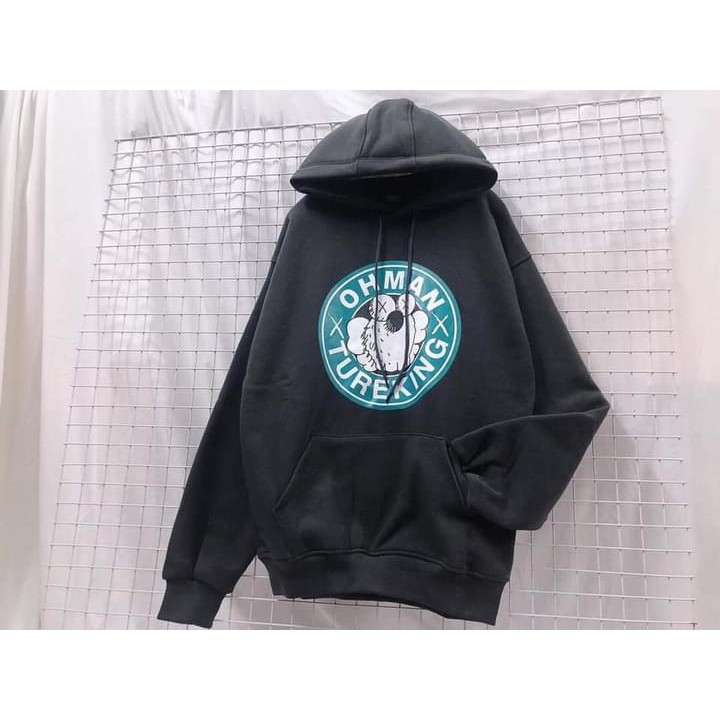 Áo hoodie homan chất da cá dầy phom rộng hàng bán shop, mặc phố đi dạo.