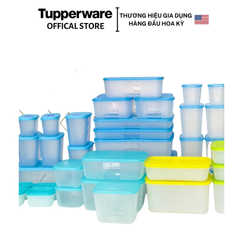 Hộp trữ đông Tupperware hàng lẻ size dung tích 140/250/290/650/820ml/1.2/1.5/2.3/3.1/5.7L - Bảo hành trọn đời